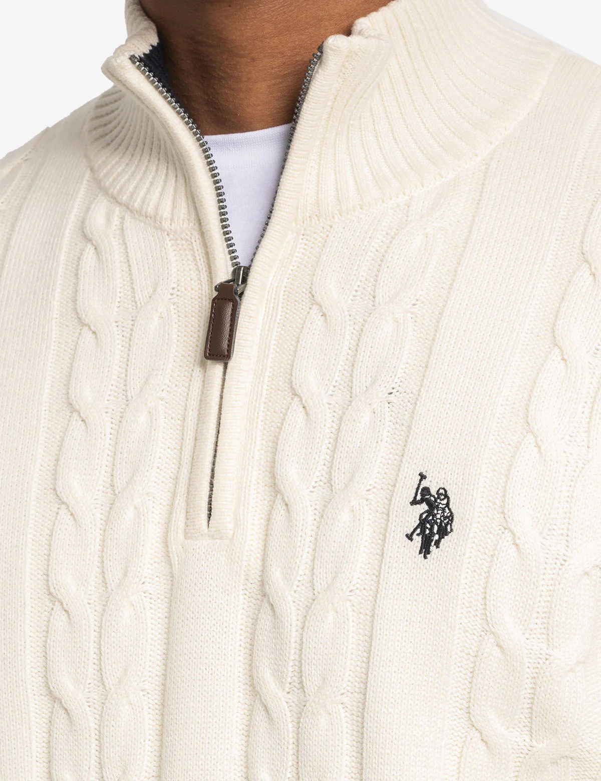 1/4 ZIP CABLE KNT SWEATER - Image 3
