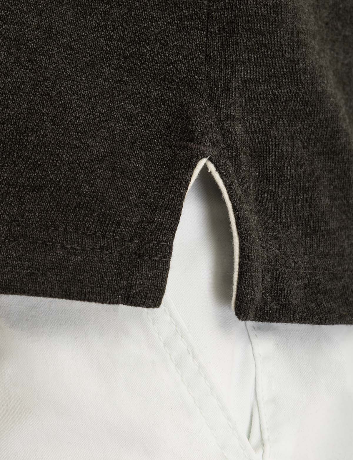 1/4 ZIP CHEST POCKET FRENCH TERRY LONG SLEEVE TOP - Image 7