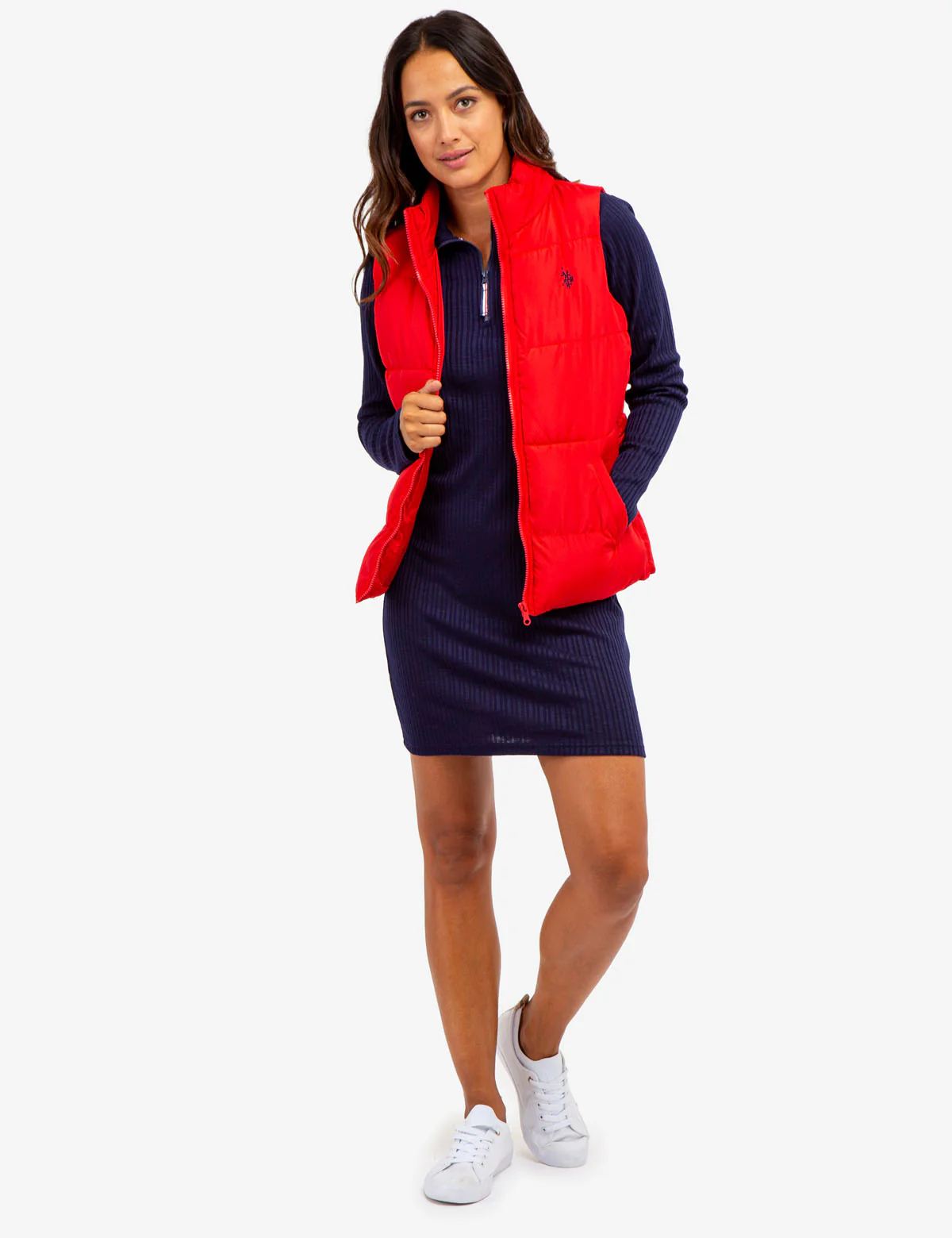 1/4 ZIP LONG SLEEVE DRESS - Image 2