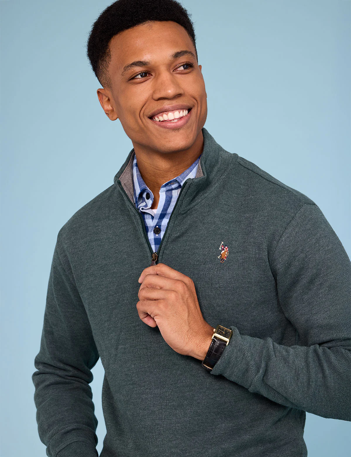 1/4 ZIP MOCK NECK FLATBACK PULLOVER - Image 17