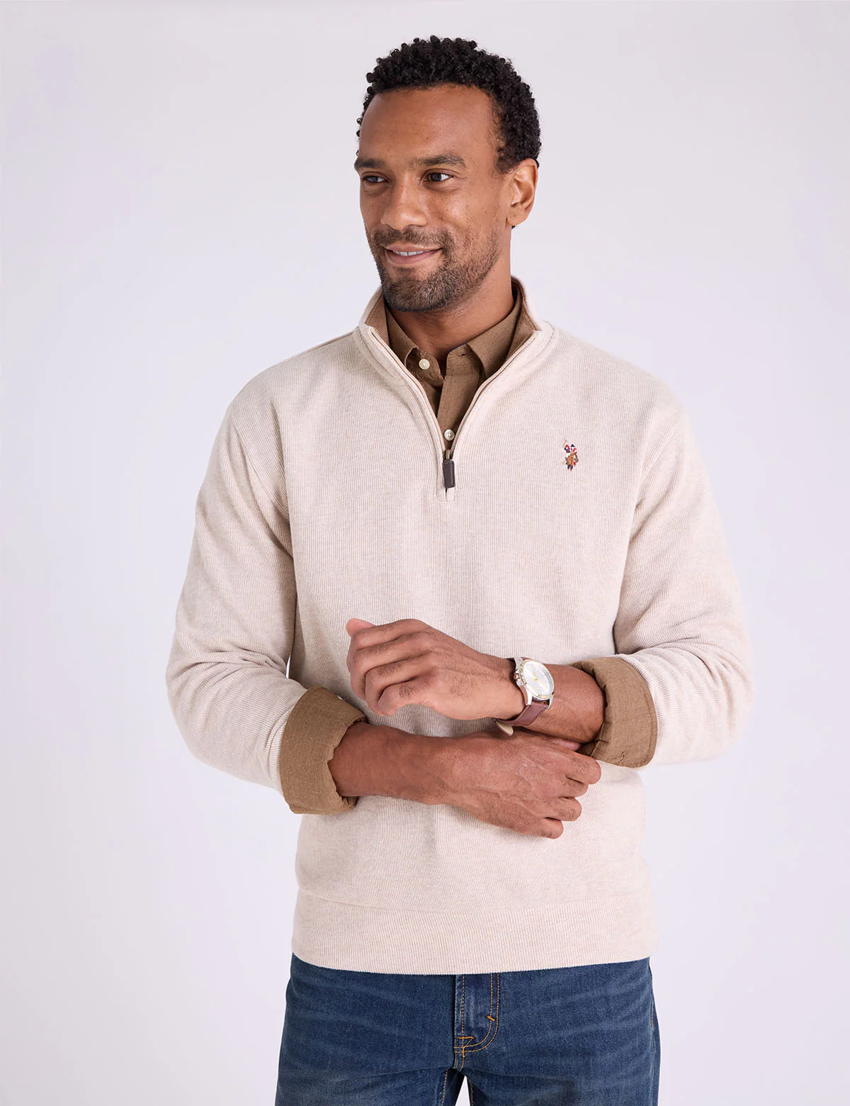 1/4 ZIP MOCK NECK FLATBACK PULLOVER - Image 5