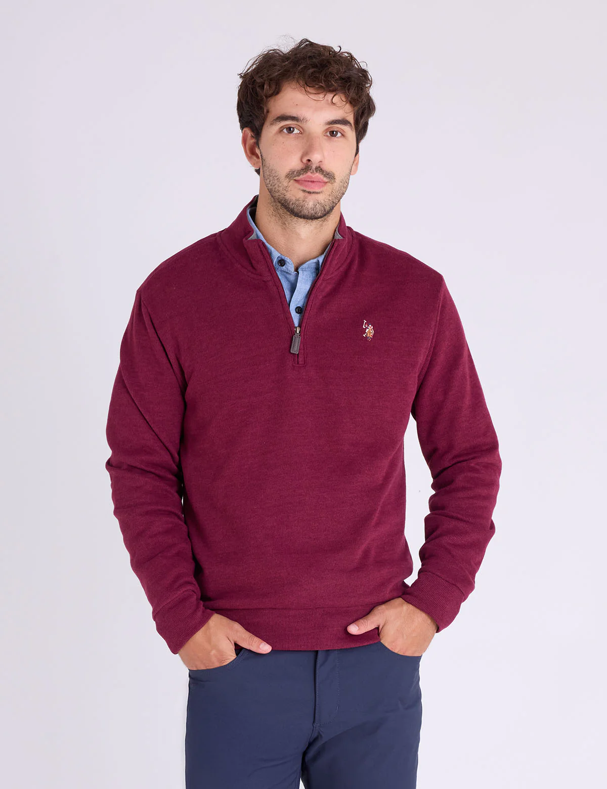 1/4 ZIP MOCK NECK FLATBACK PULLOVER - Image 9