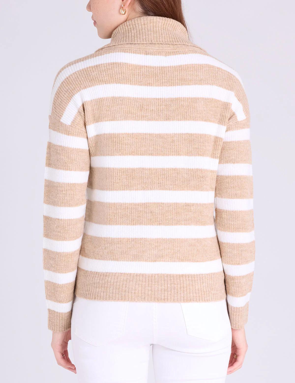 1/4 ZIP STRIPE SWEATER - Image 4