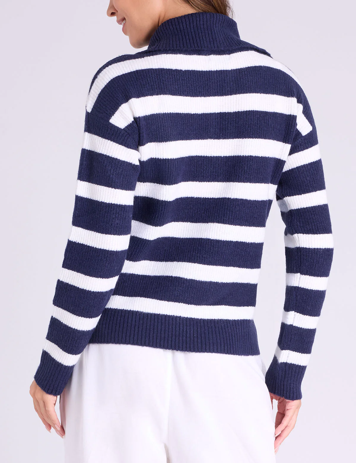 1/4 ZIP STRIPE SWEATER - Image 8