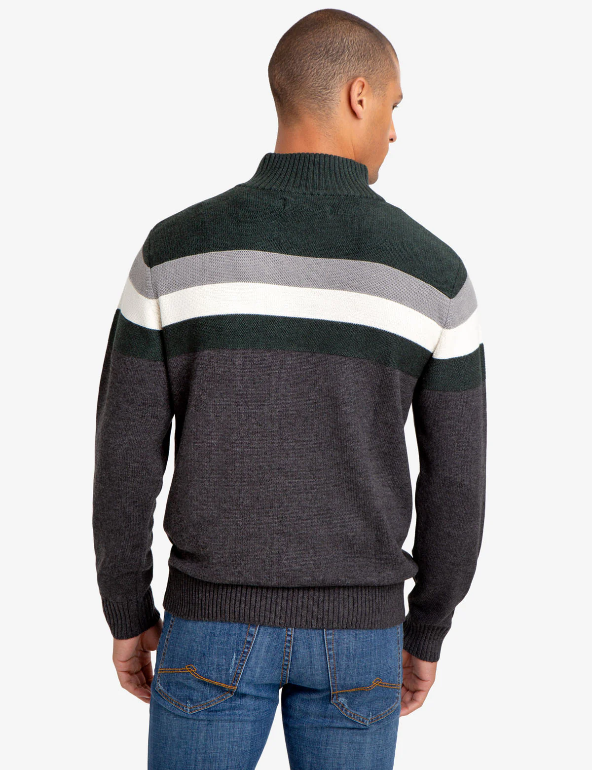1/4 ZIP STRIPED SWEATER - Image 4