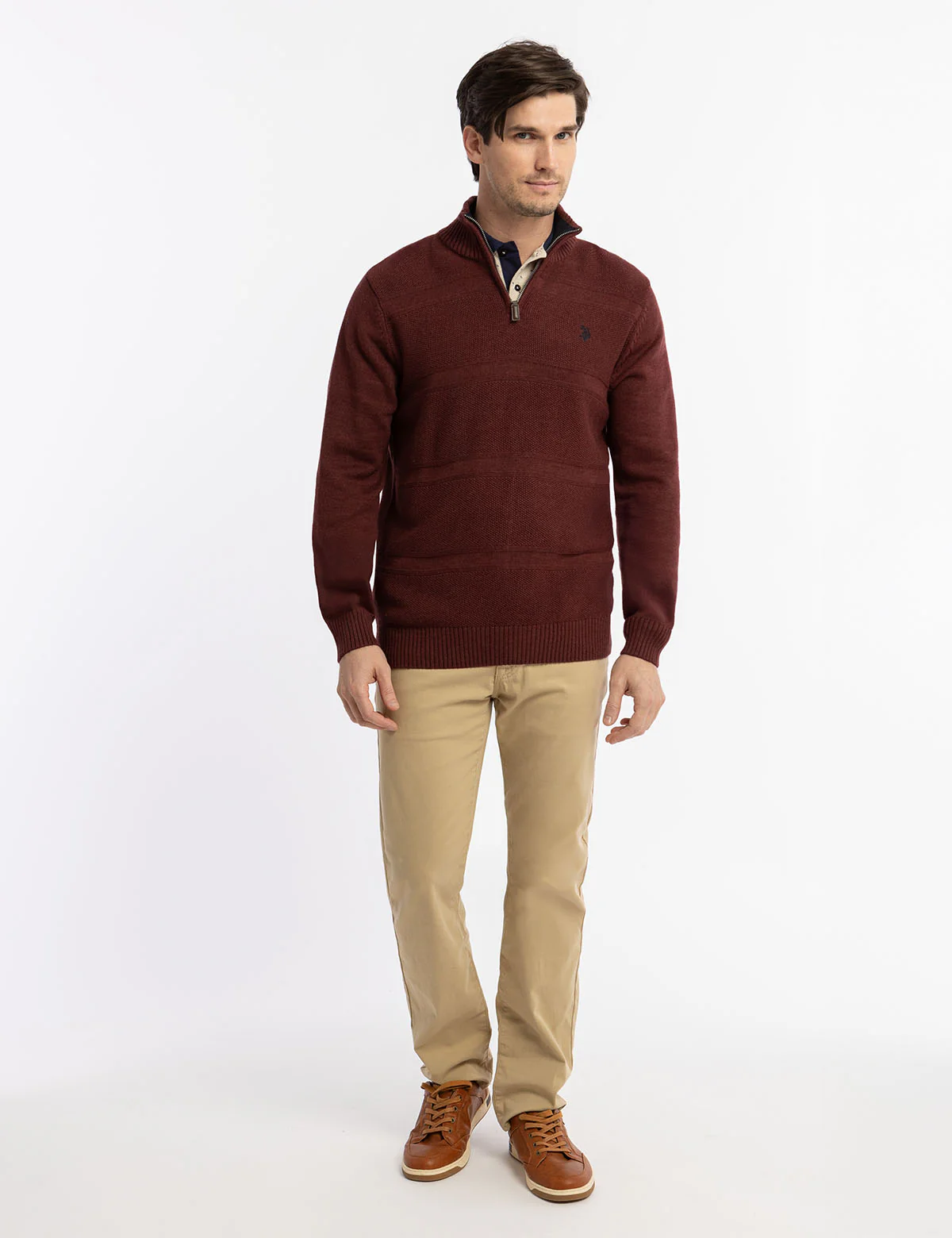1/4 ZIP TEXTURED SWEATER - Image 2