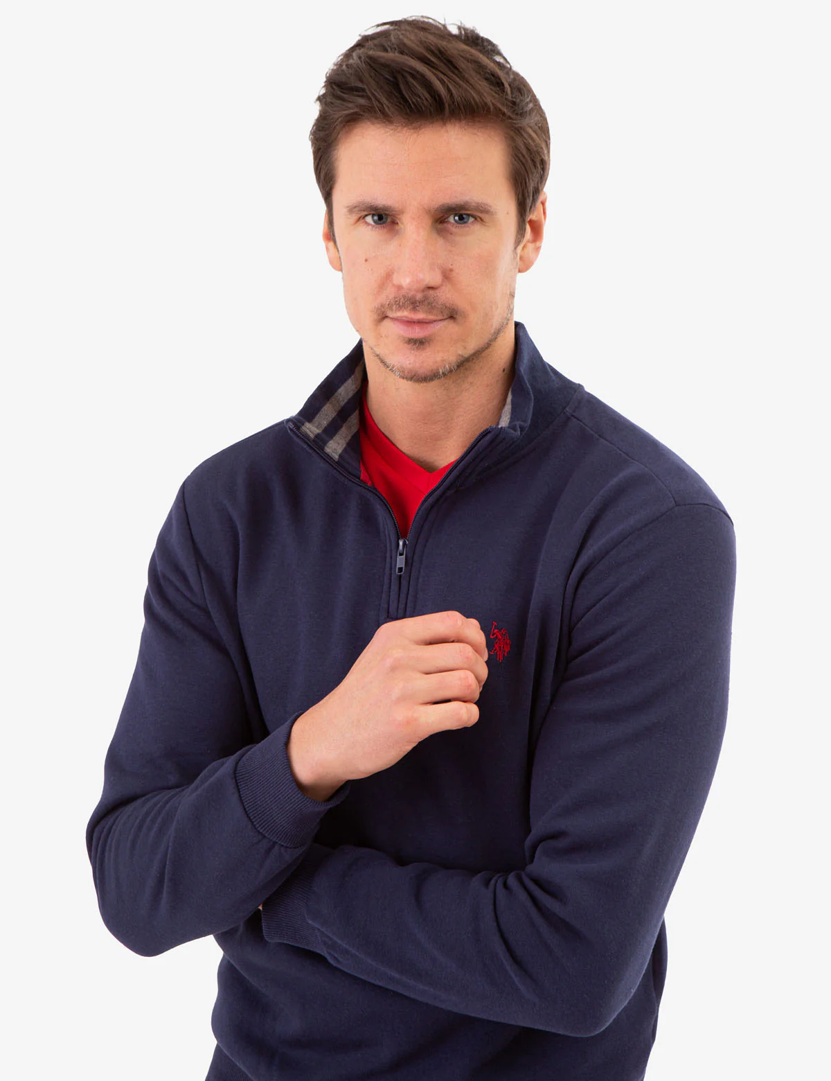 1/4 ZIP YARN DYE STRIPE MOCK NECK PULLOVER - Image 10