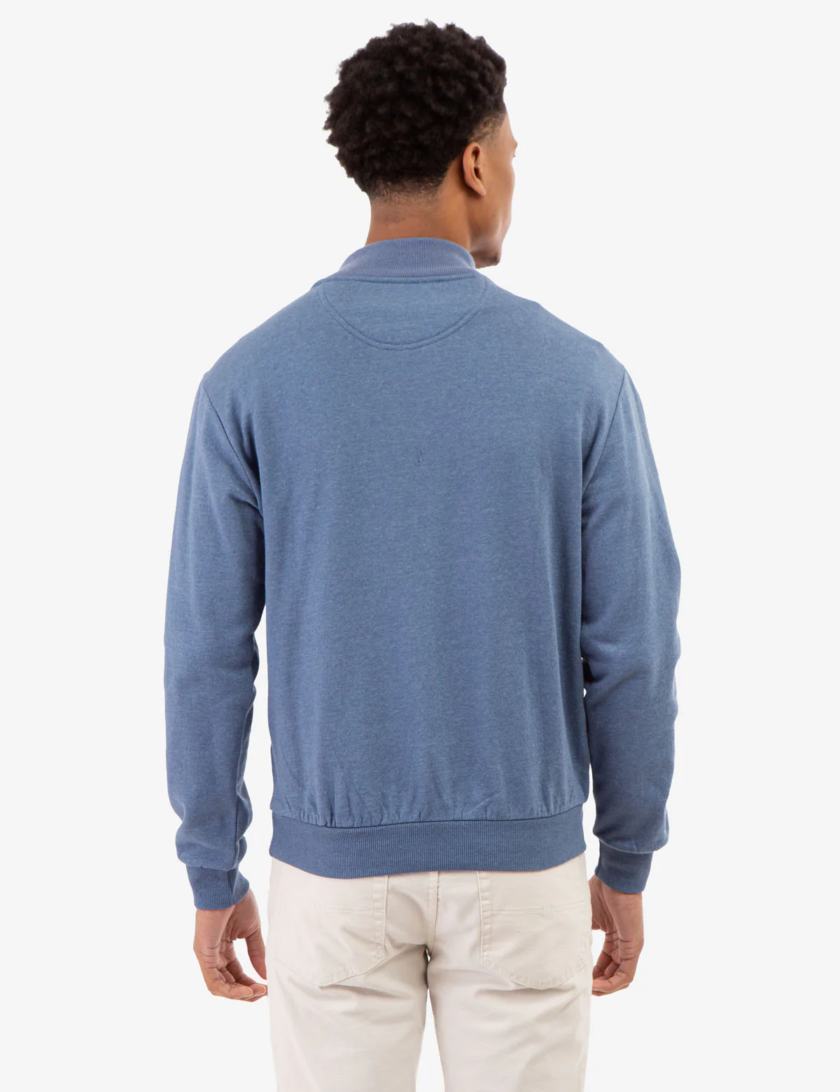1/4 ZIP YARN DYE STRIPE MOCK NECK PULLOVER - Image 15