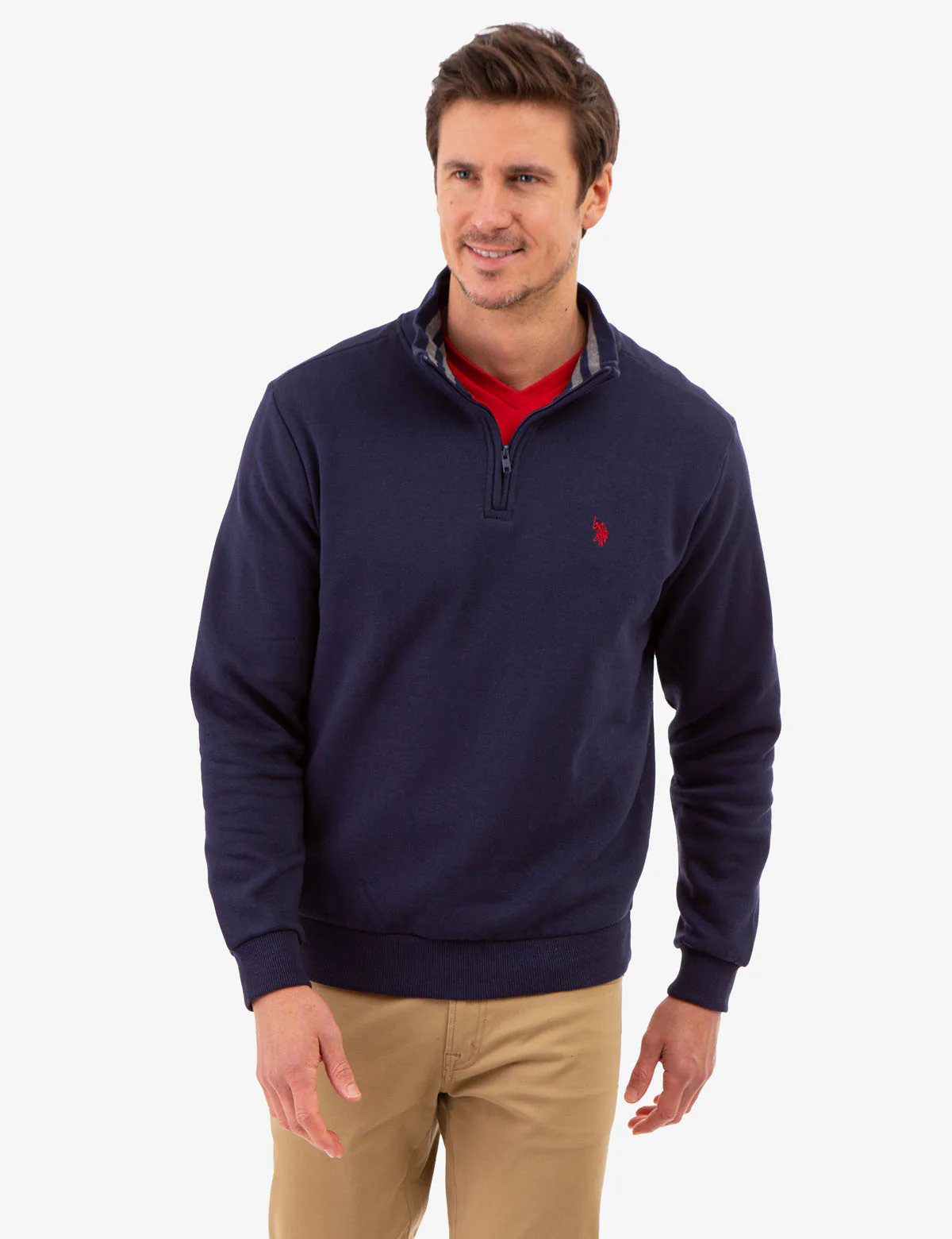 1/4 ZIP YARN DYE STRIPE MOCK NECK PULLOVER - Image 9