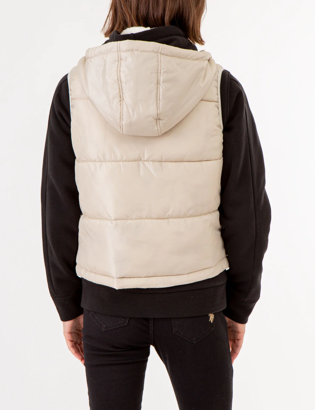 HOODED CROPPED VEST - Image 3