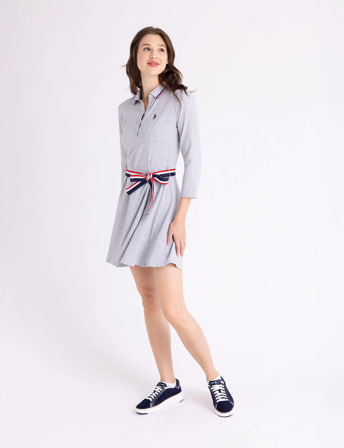 3/4 SLEEVE SIGNATURE STRIPE SWING DRESS - Image 7