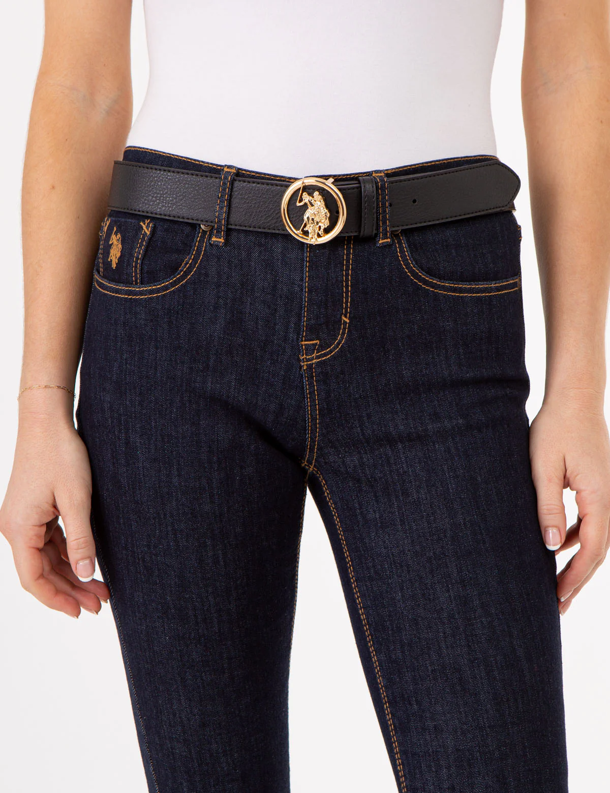 LADIES 38MM MEDALLION LOGO BELT - Image 8