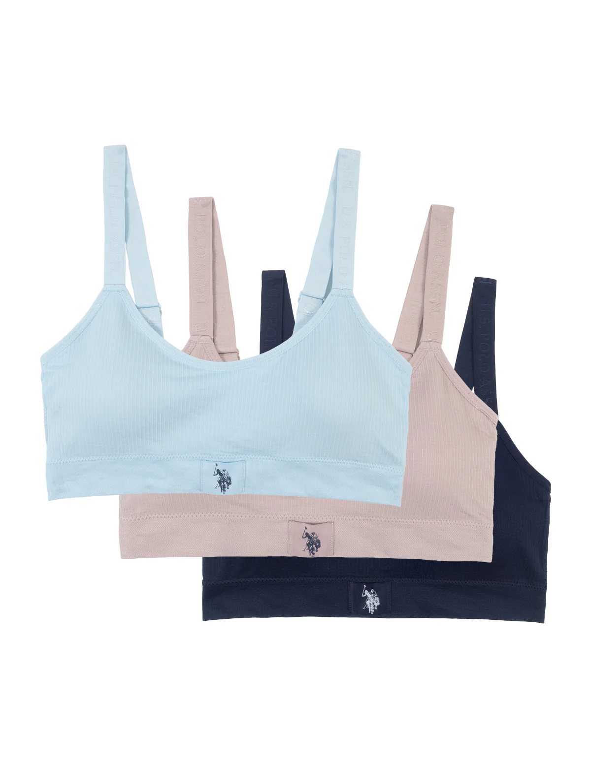 3PK RIBBED SEAMLESS MICROFIBER BRAS - Image 2