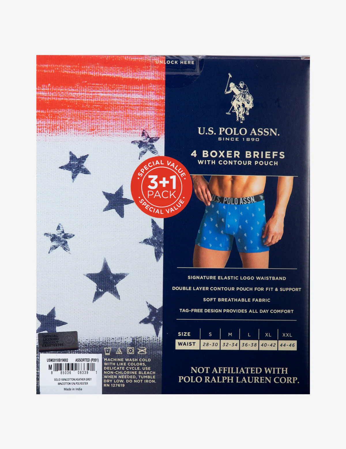 4 PACK COTTON BOXER BRIEFS - Image 2