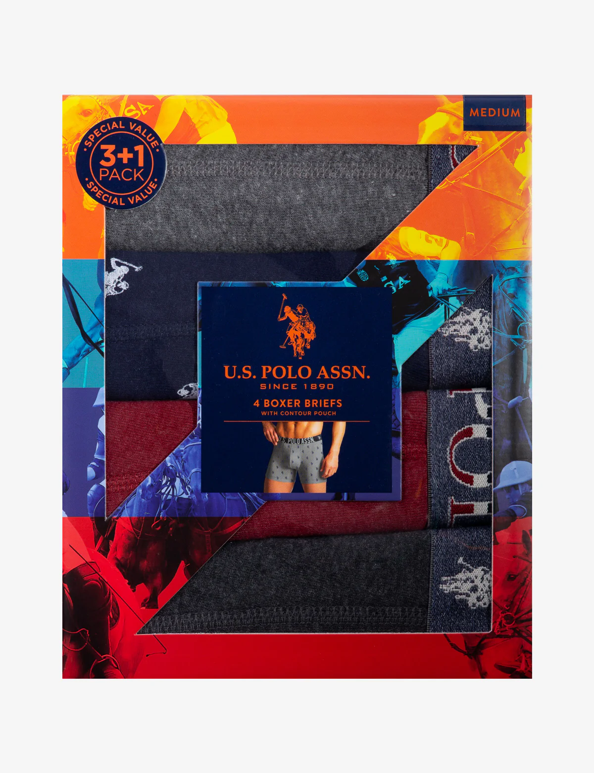 4 PACK COTTON BOXER BRIEFS