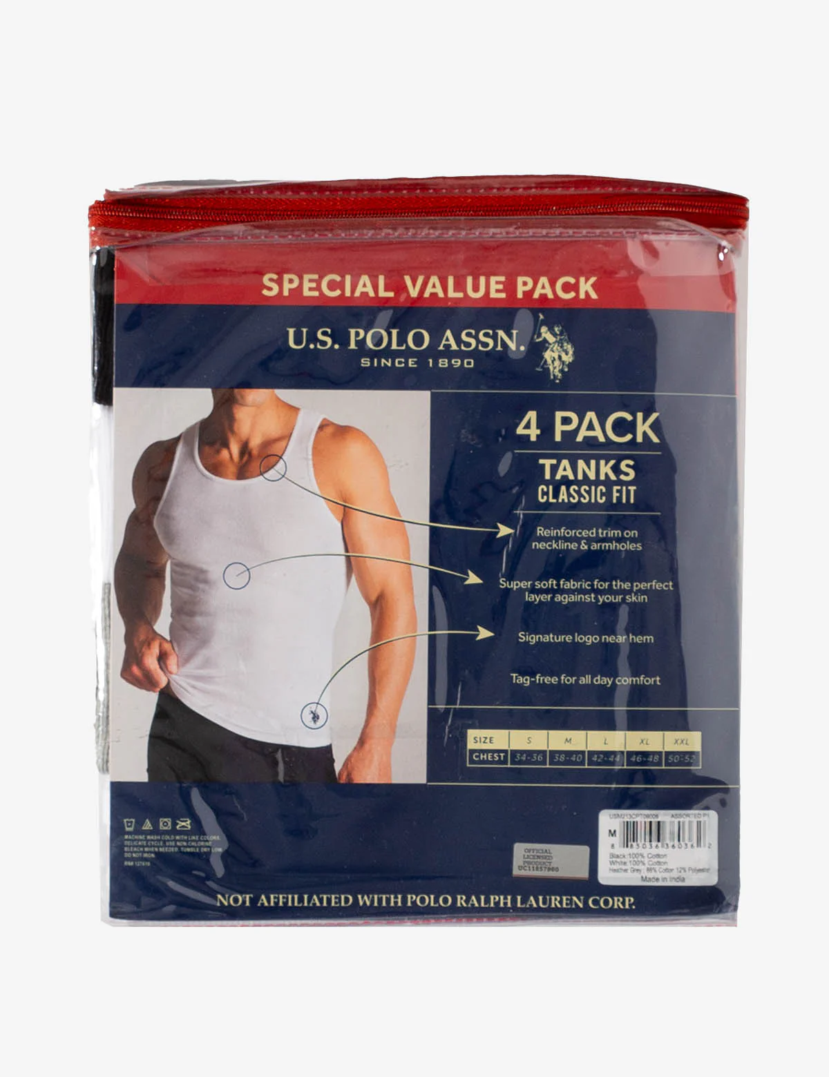 4PK RIBBED A-SHIRTS - Image 2