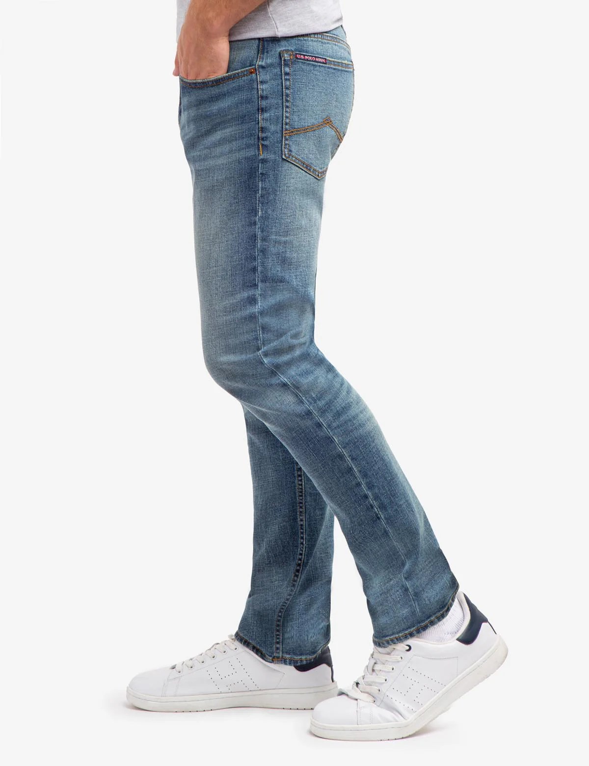 5 POCKET SLIM STRAIGHT FIT JEANS WITH SOFT ELASTIC - Image 3