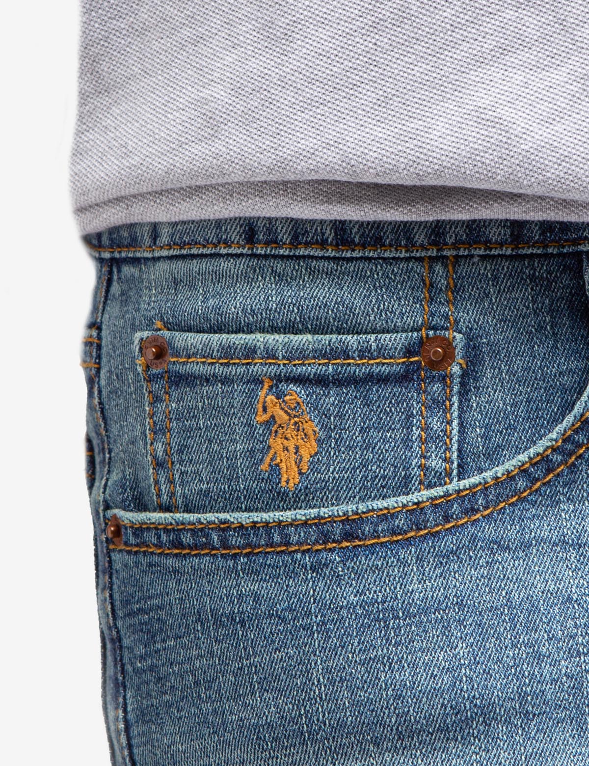5 POCKET SLIM STRAIGHT FIT JEANS WITH SOFT ELASTIC - Image 5