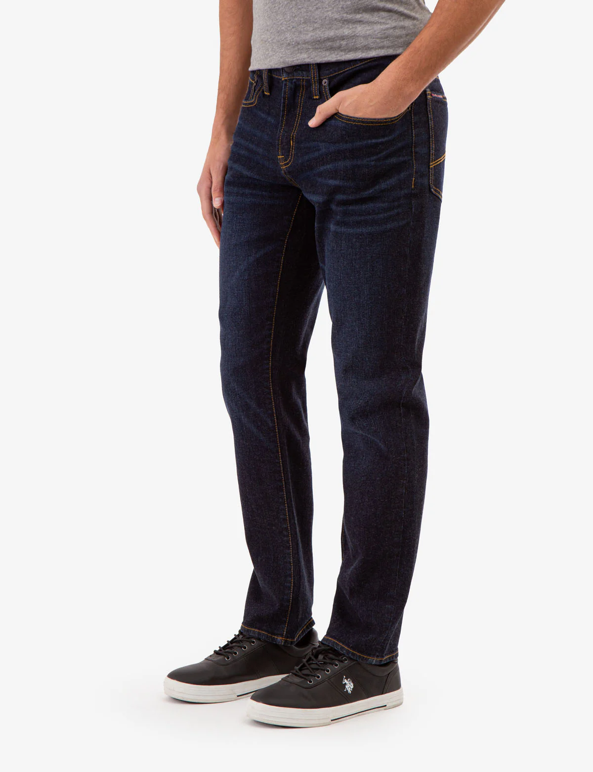 5 POCKET SLIM STRAIGHT FIT JEANS WITH SOFT ELASTIC - Image 2