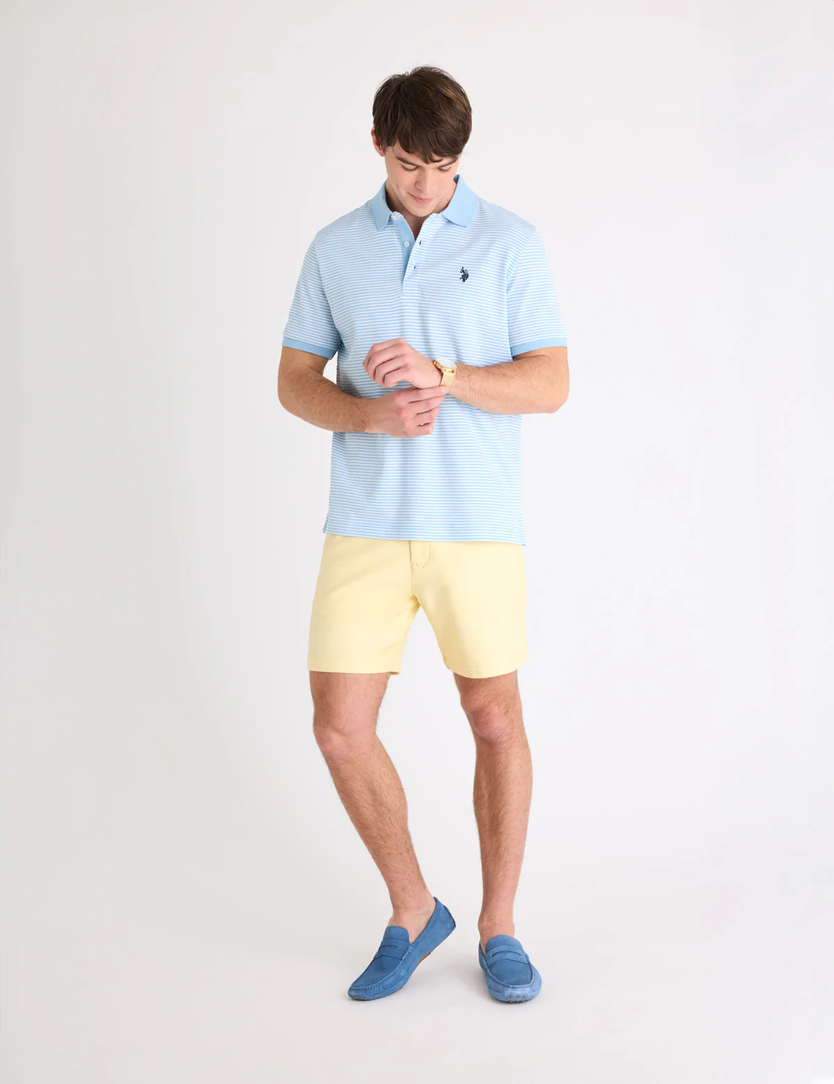 7" COMFORT WAIST FAUX KNIT SHORTS - Image 2