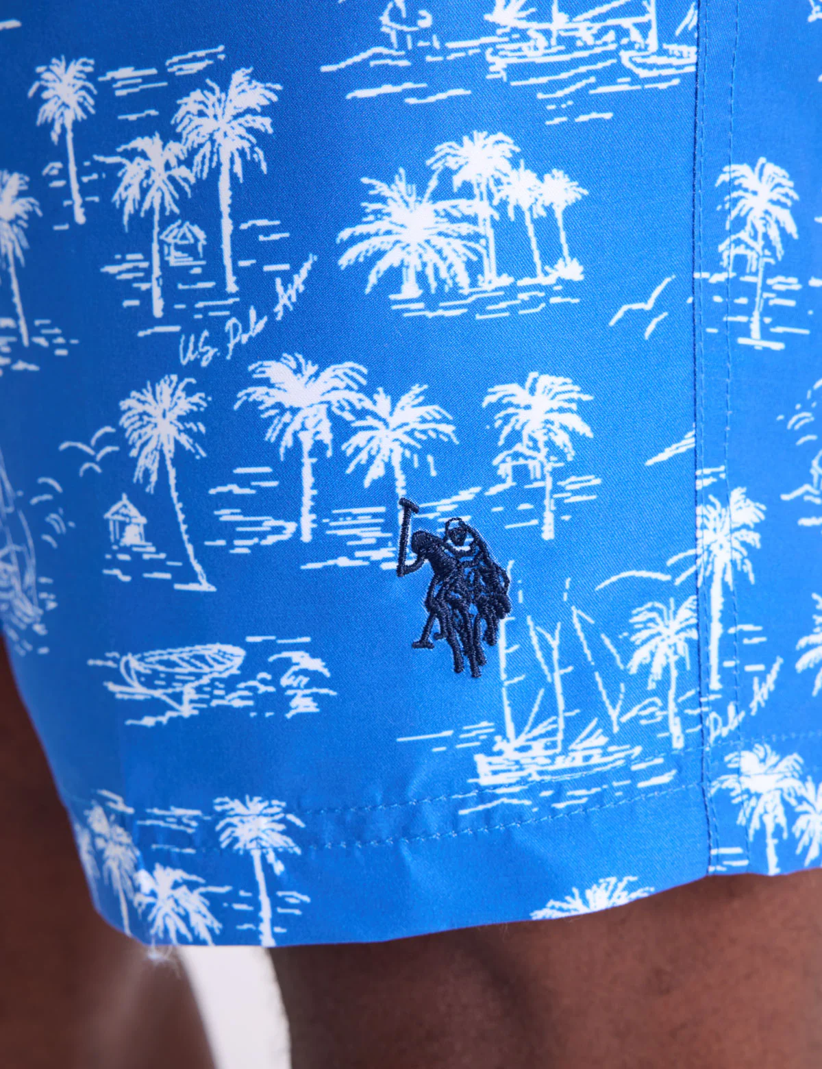 7" PALM TREE PRINT SWIM SHORTS - Image 3