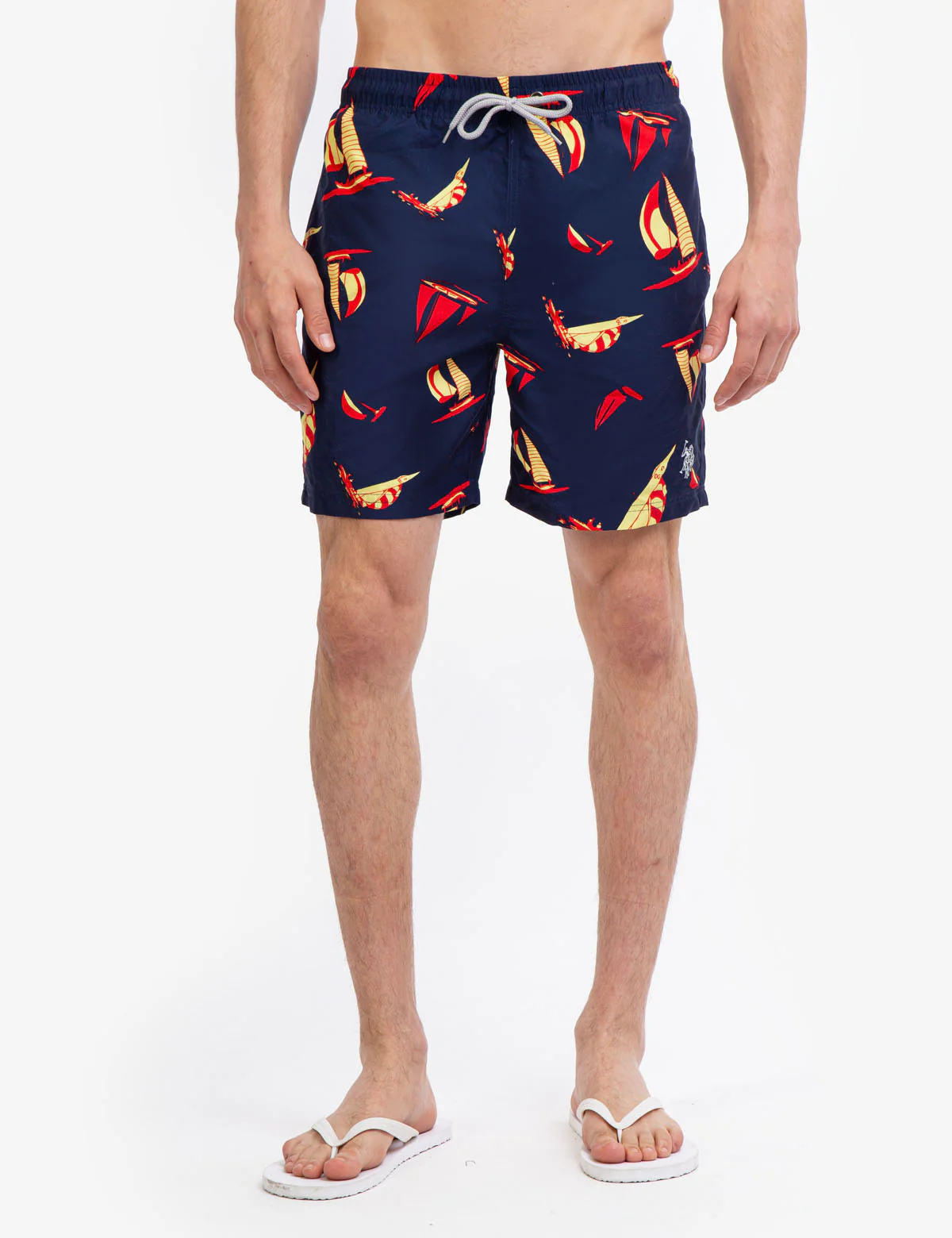7" SAILBOAT PRINT SWIM TRUNKS - Image 2