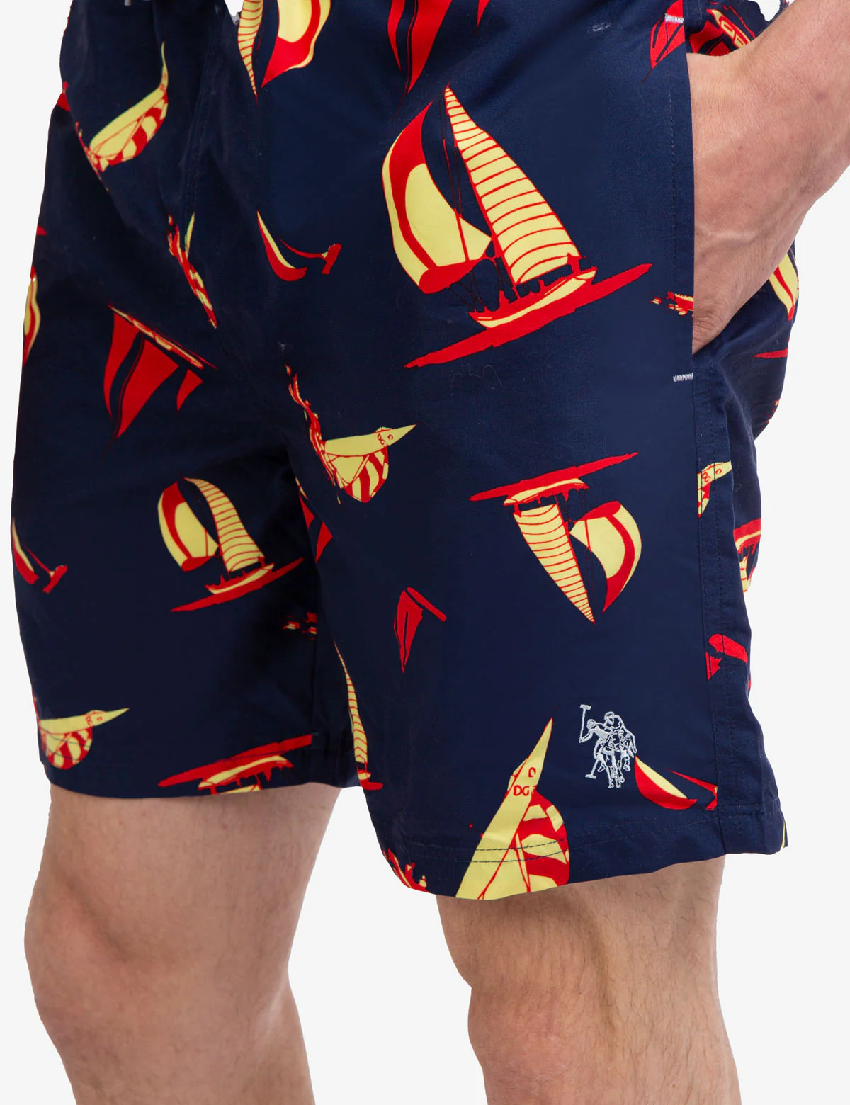 7" SAILBOAT PRINT SWIM TRUNKS - Image 4