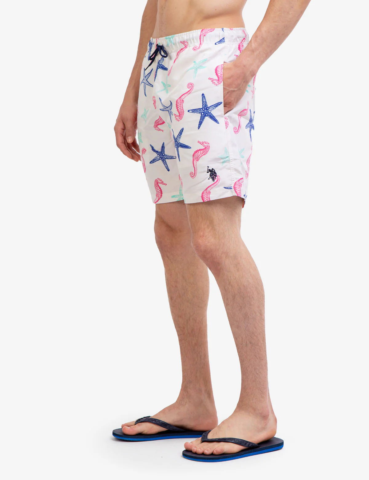 7" SEAHORSE AND STARFISH PRINT SWIM TRUNKS - Image 8