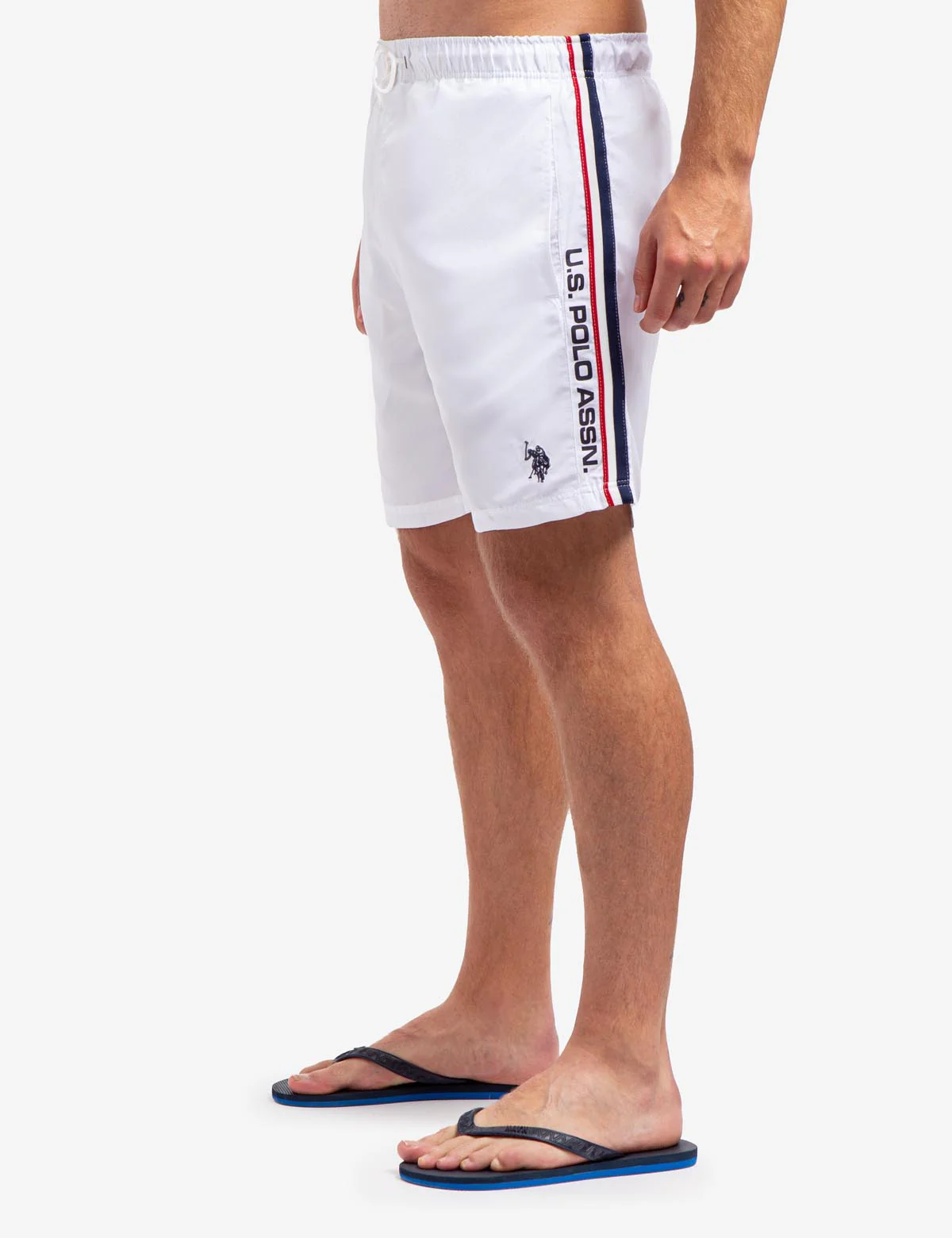 7 SIGNATURE STRIPE SWIM TRUNKS