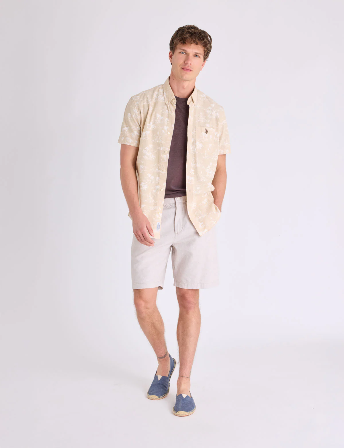9" COMFORT WAIST LINEN SHORTS - Image 2
