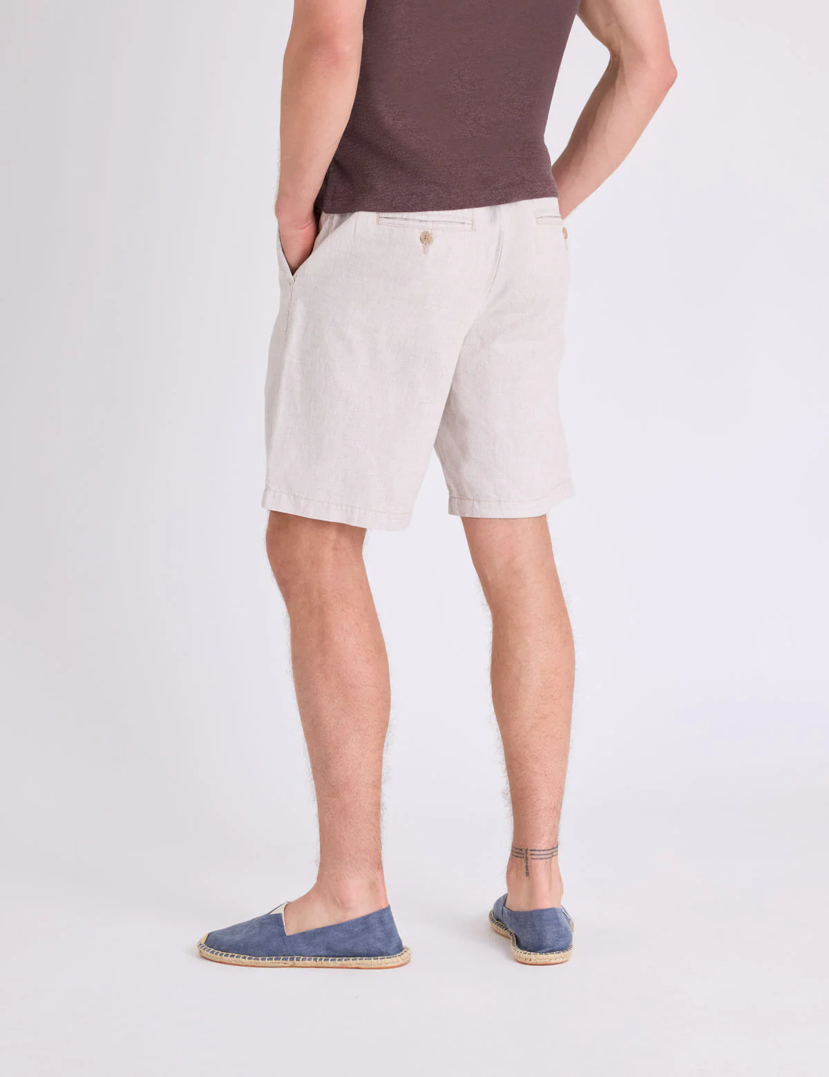9" COMFORT WAIST LINEN SHORTS - Image 4