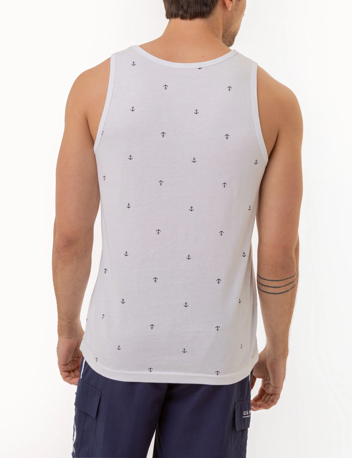 ALL OVER ANCHOR PRINT JERSEY MUSCLE TANK - Image 5