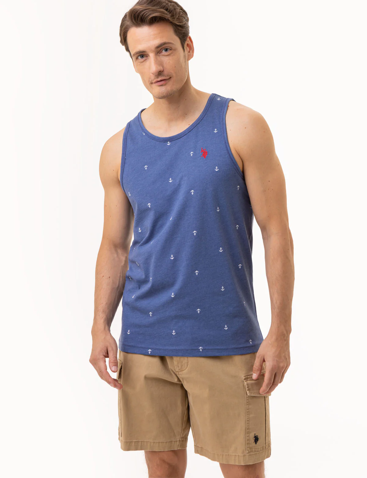 ALL OVER ANCHOR PRINT JERSEY MUSCLE TANK - Image 7