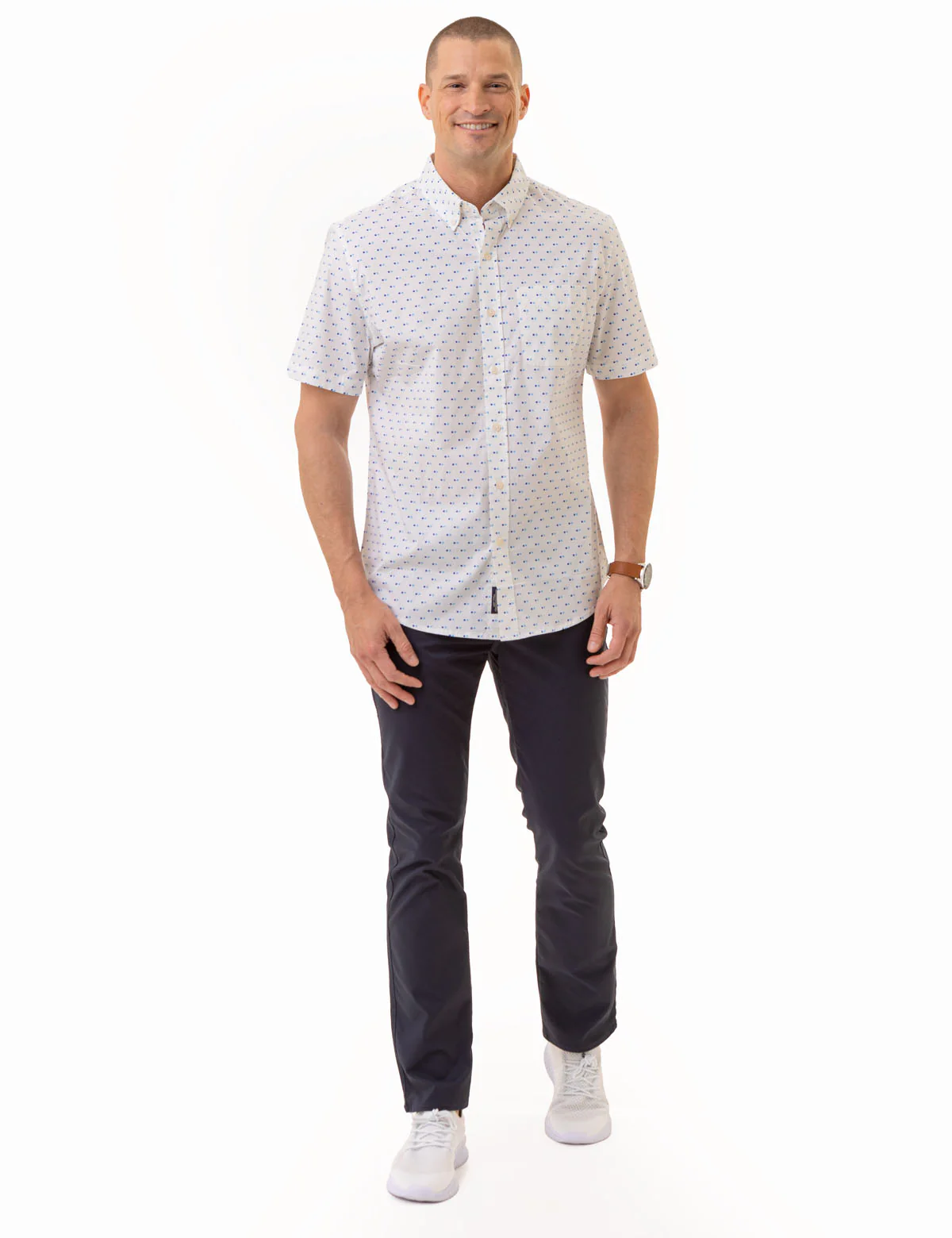 ALL OVER DOUBLE DOT PRINT SHORT SLEEVE SHIRT - Image 4