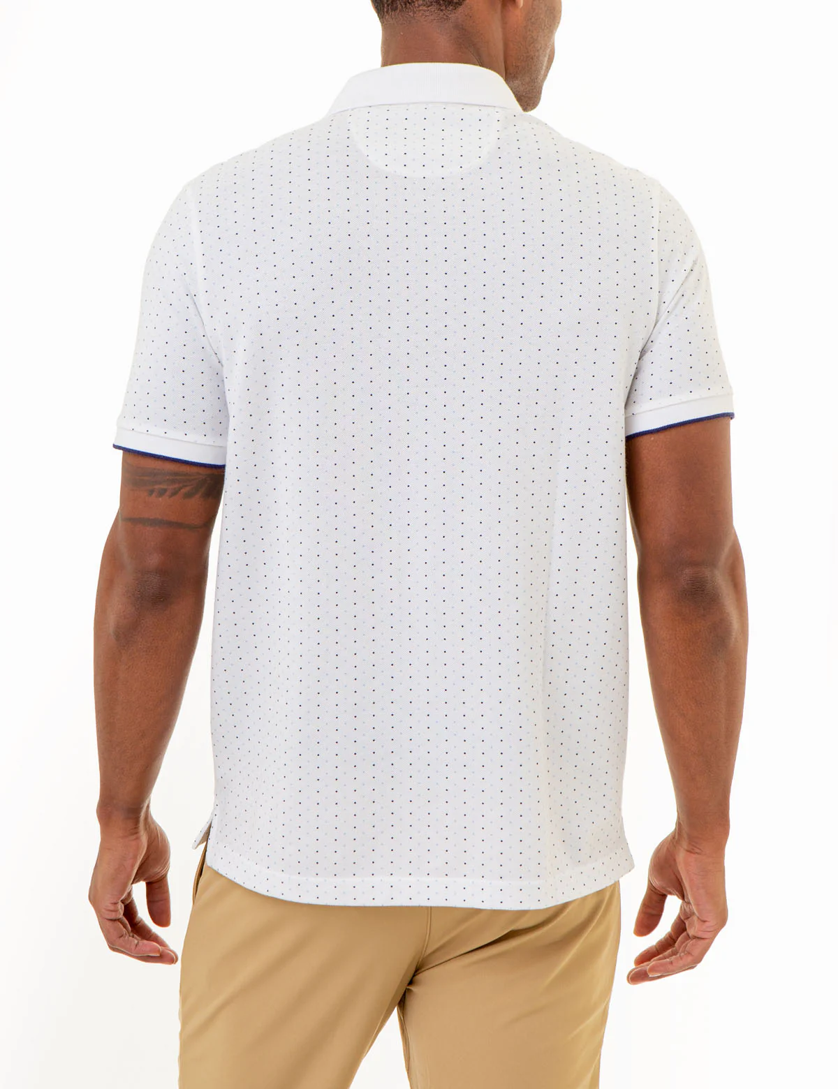 ALL OVER DOUBLE MINI DOT PRINT POLO SHIRT - Image 5