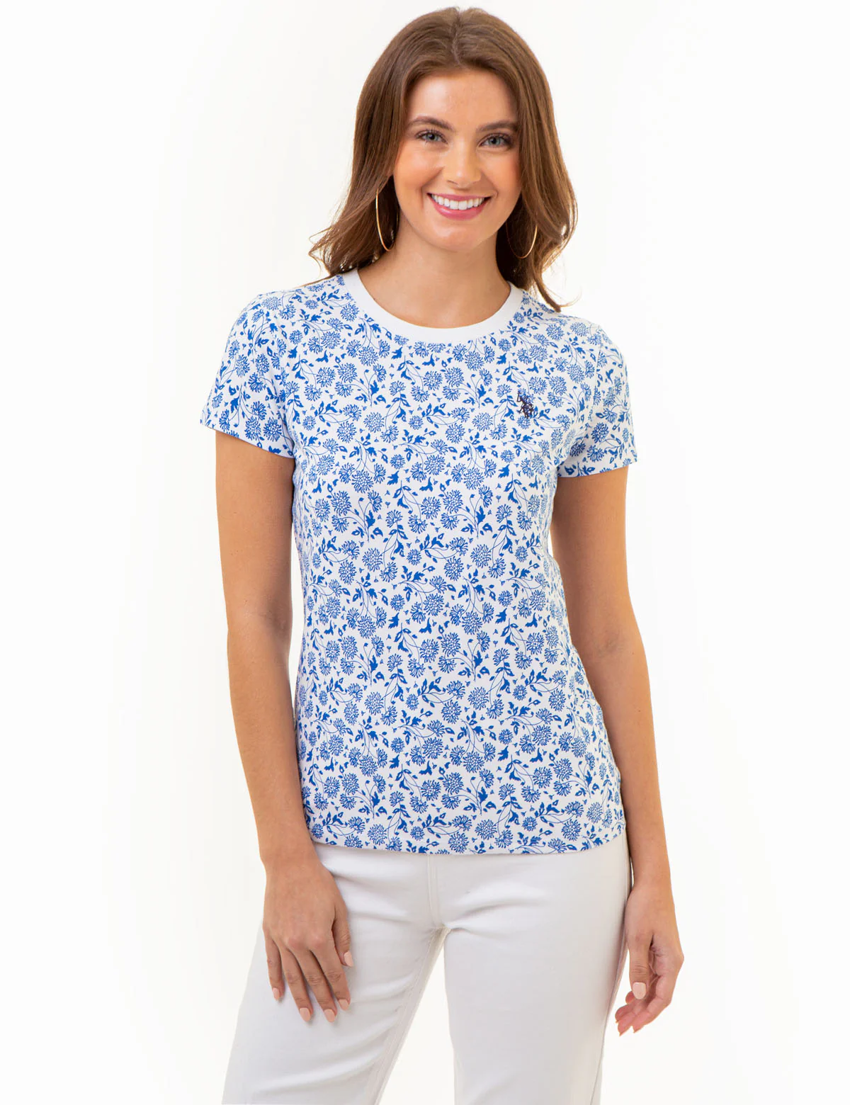 ALL OVER FLORAL PRINT CREW NECK T-SHIRT - Image 4