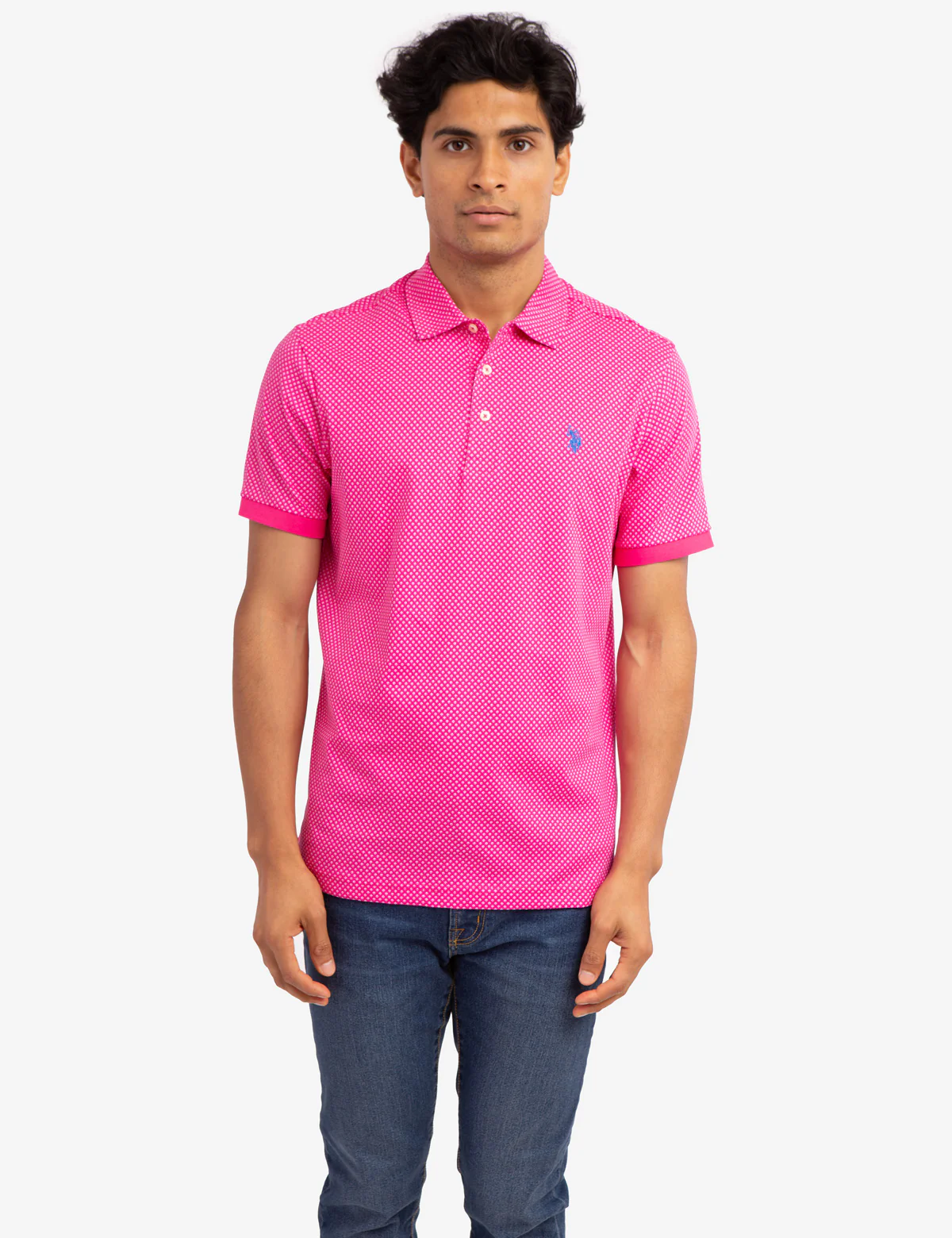 ALL OVER GEO PRINT JERSEY POLO SHIRT - Image 11
