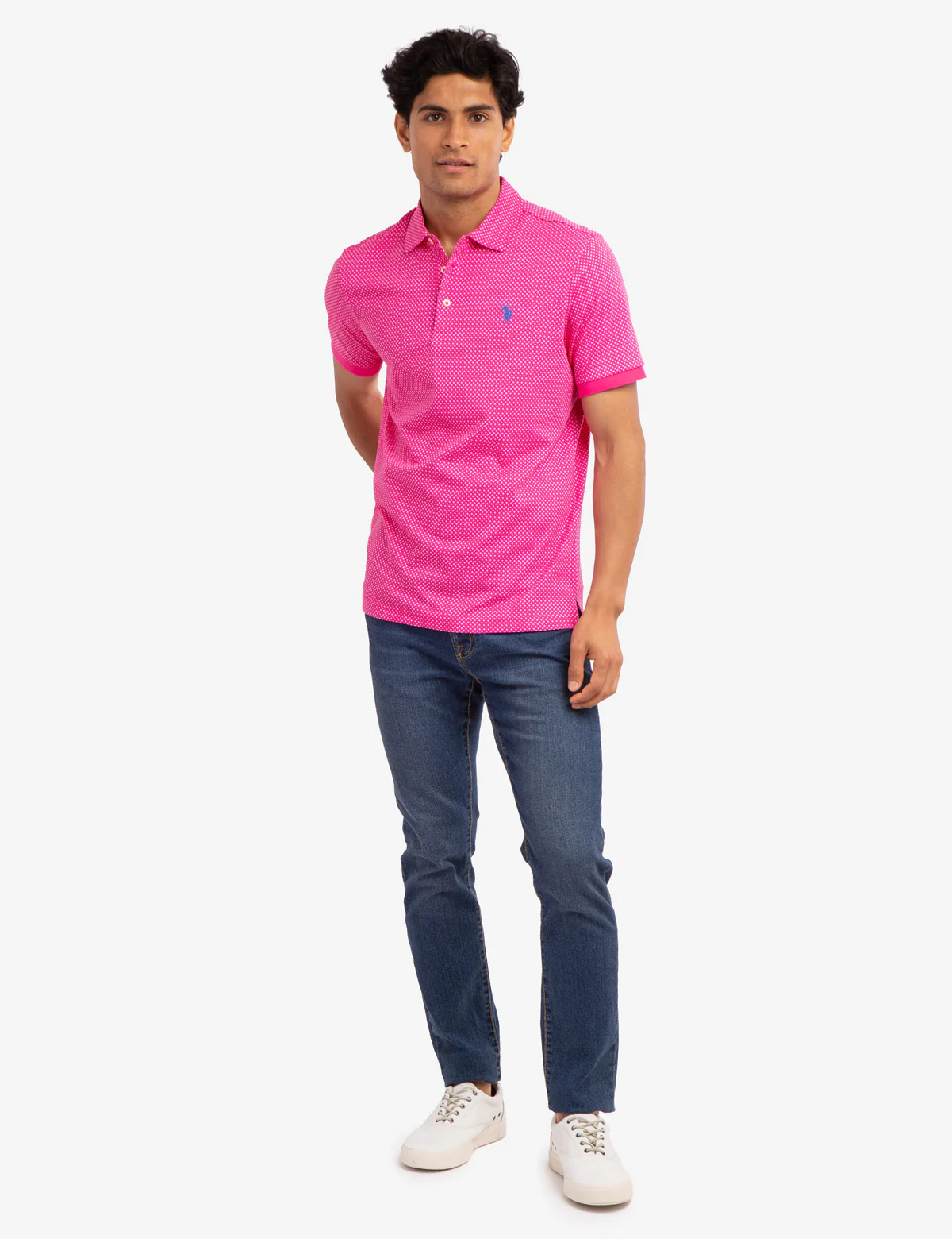 ALL OVER GEO PRINT JERSEY POLO SHIRT - Image 12