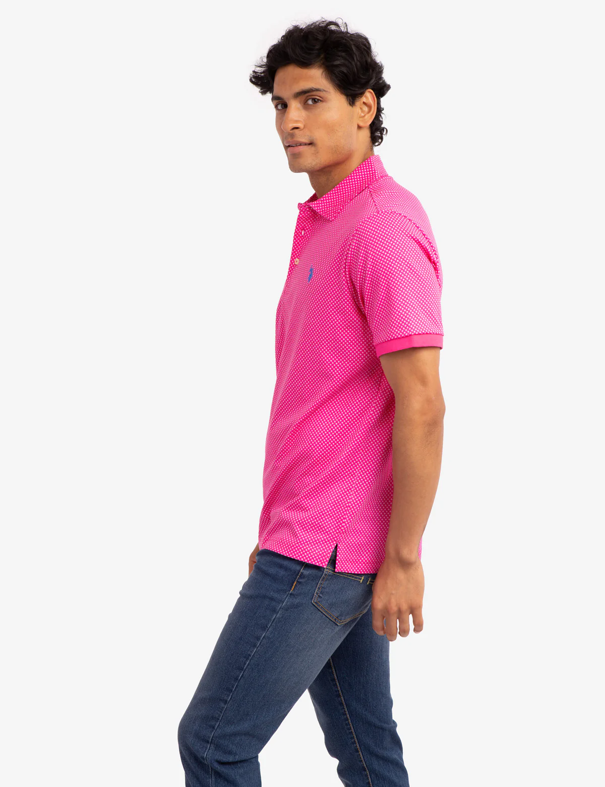 ALL OVER GEO PRINT JERSEY POLO SHIRT - Image 13