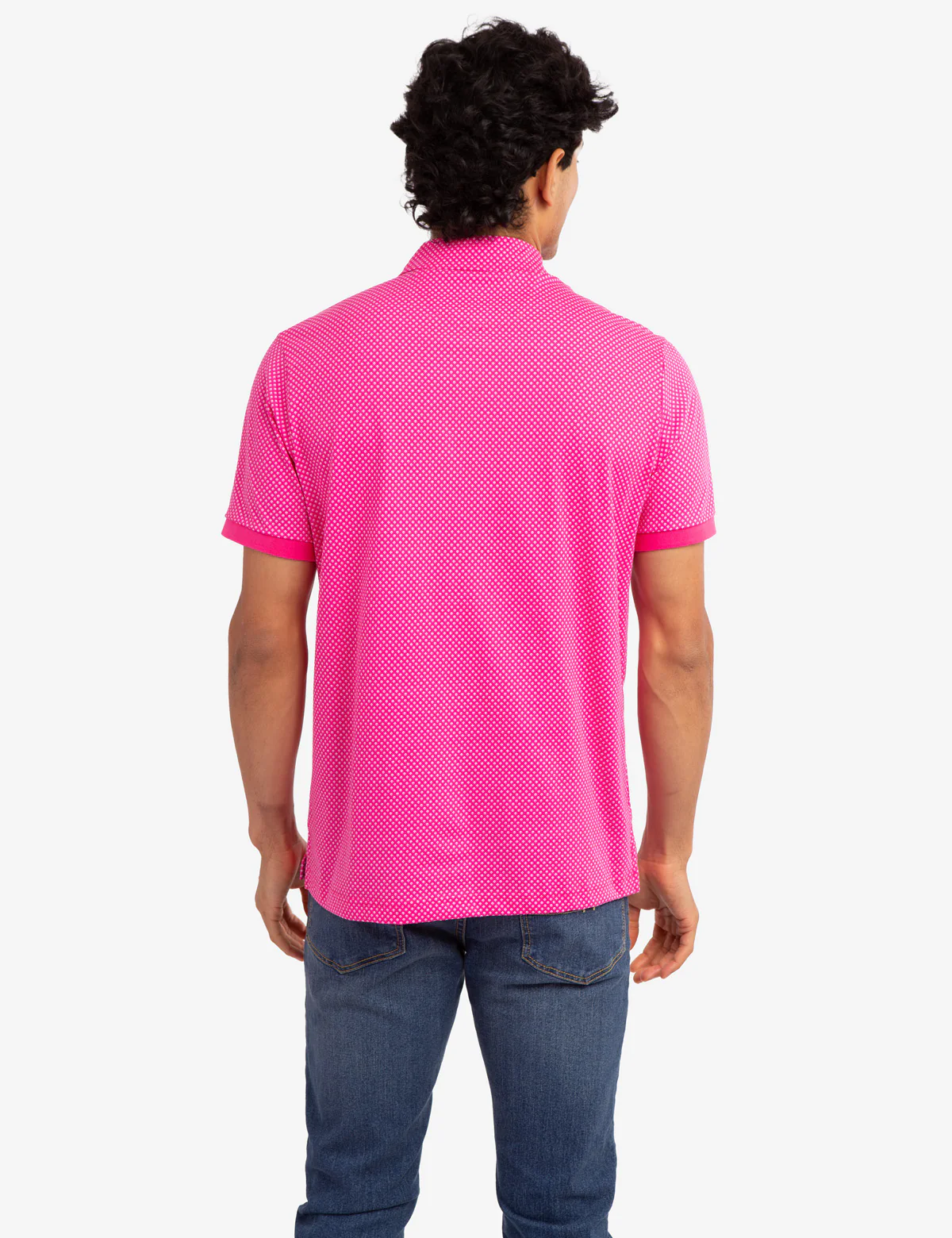 ALL OVER GEO PRINT JERSEY POLO SHIRT - Image 14