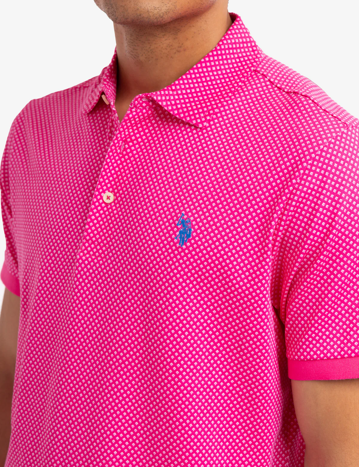 ALL OVER GEO PRINT JERSEY POLO SHIRT - Image 15