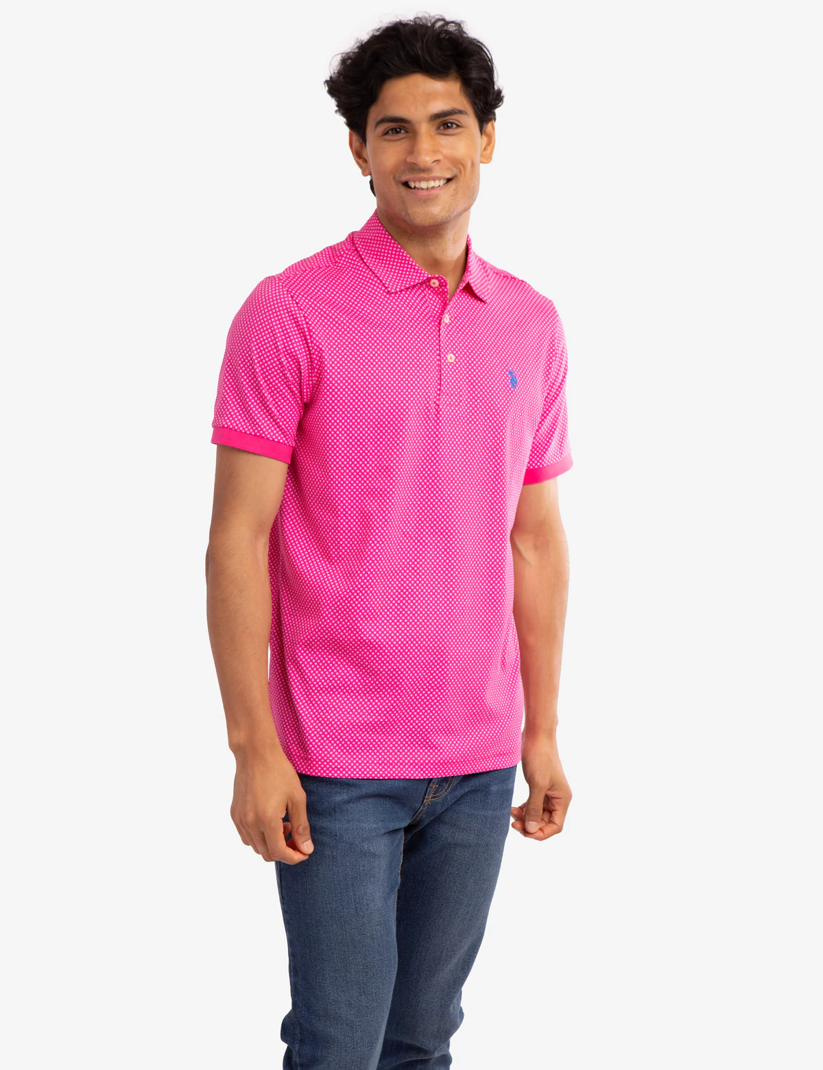 ALL OVER GEO PRINT JERSEY POLO SHIRT - Image 16