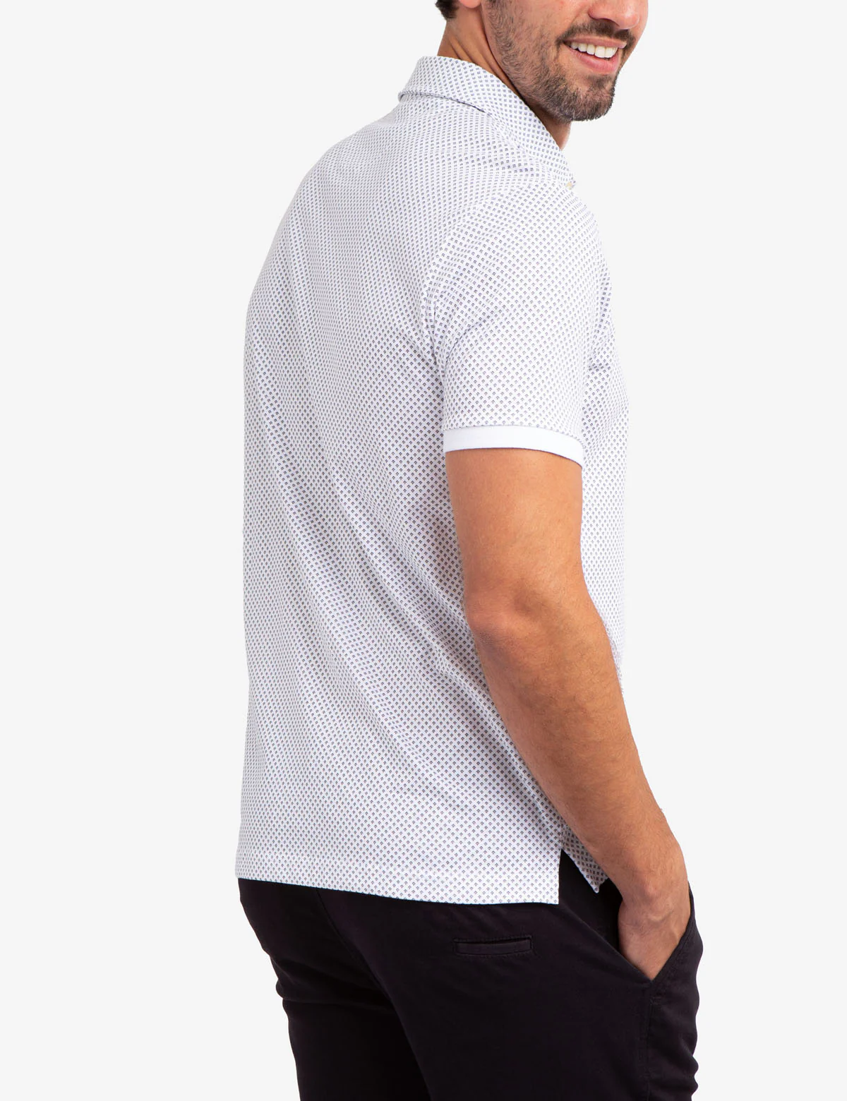 ALL OVER GEO PRINT JERSEY POLO SHIRT - Image 5