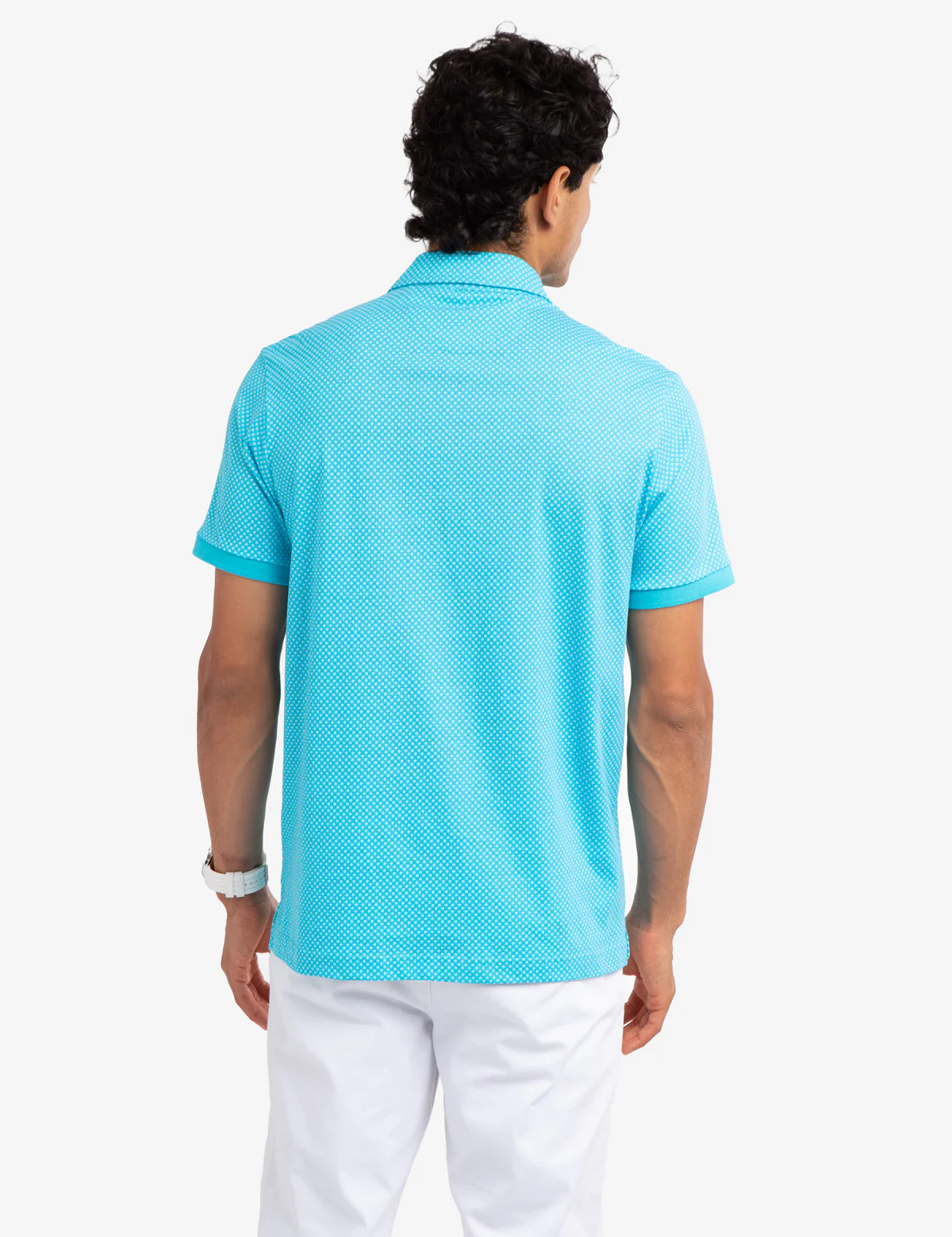 ALL OVER GEO PRINT JERSEY POLO SHIRT - Image 9
