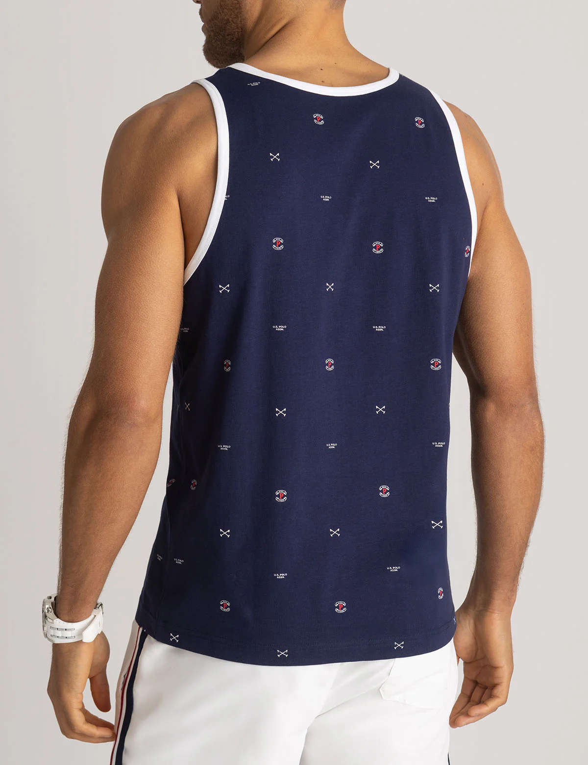 ALL OVER PRINT COLOR BLOCK JERSEY MUSCLE TANK - Image 3