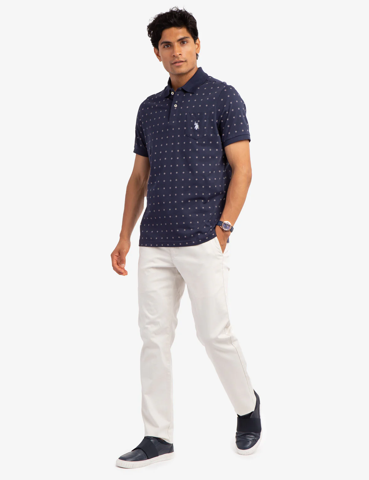 ALL OVER PRINTED PIQUE POLO SHIRT - Image 7