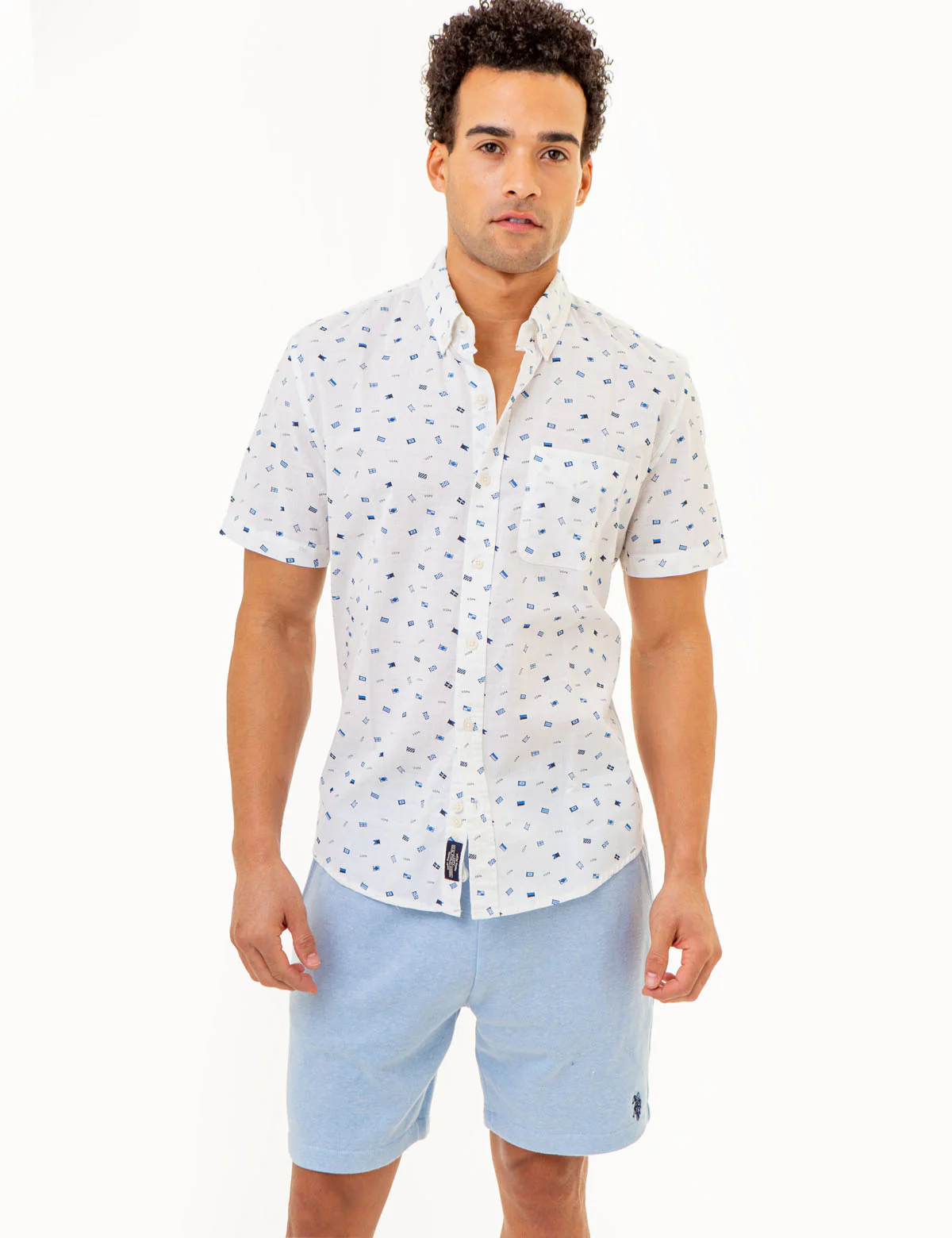 ALL OVER USPA FLAG PRINT WOVEN SHIRT - Image 6