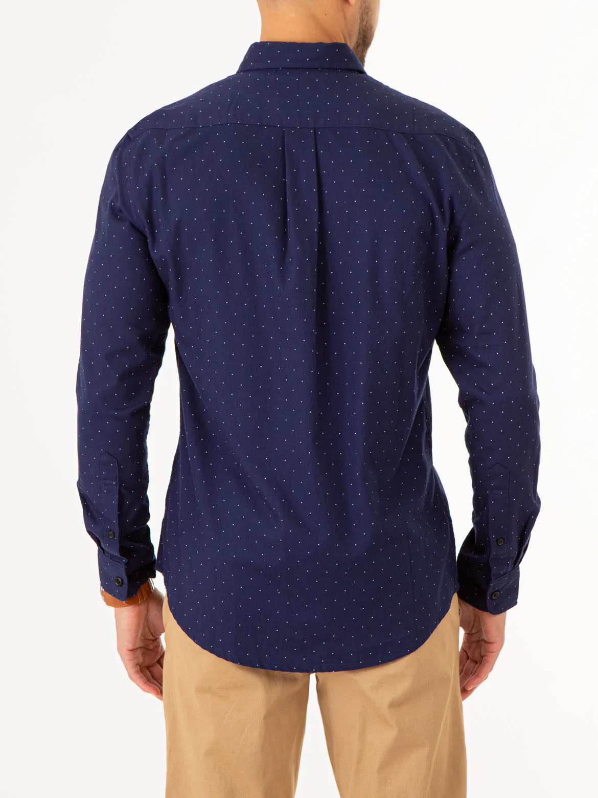 ALLOVER PIN DOT LONG SLEEVE SHIRT WITH POCKET - Image 4