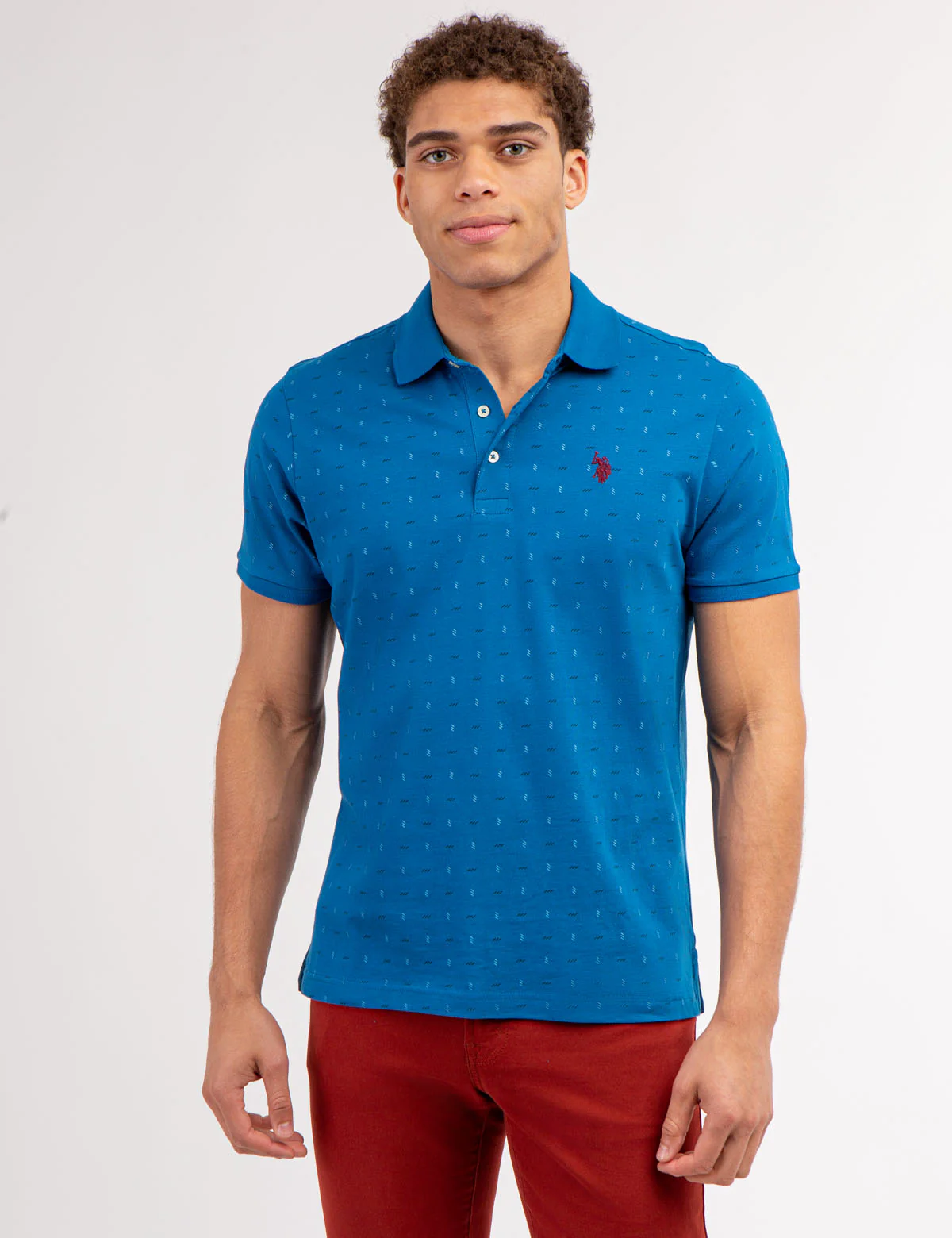 ALLOVER PRINTED JERSEY POLO SHIRT - Image 5