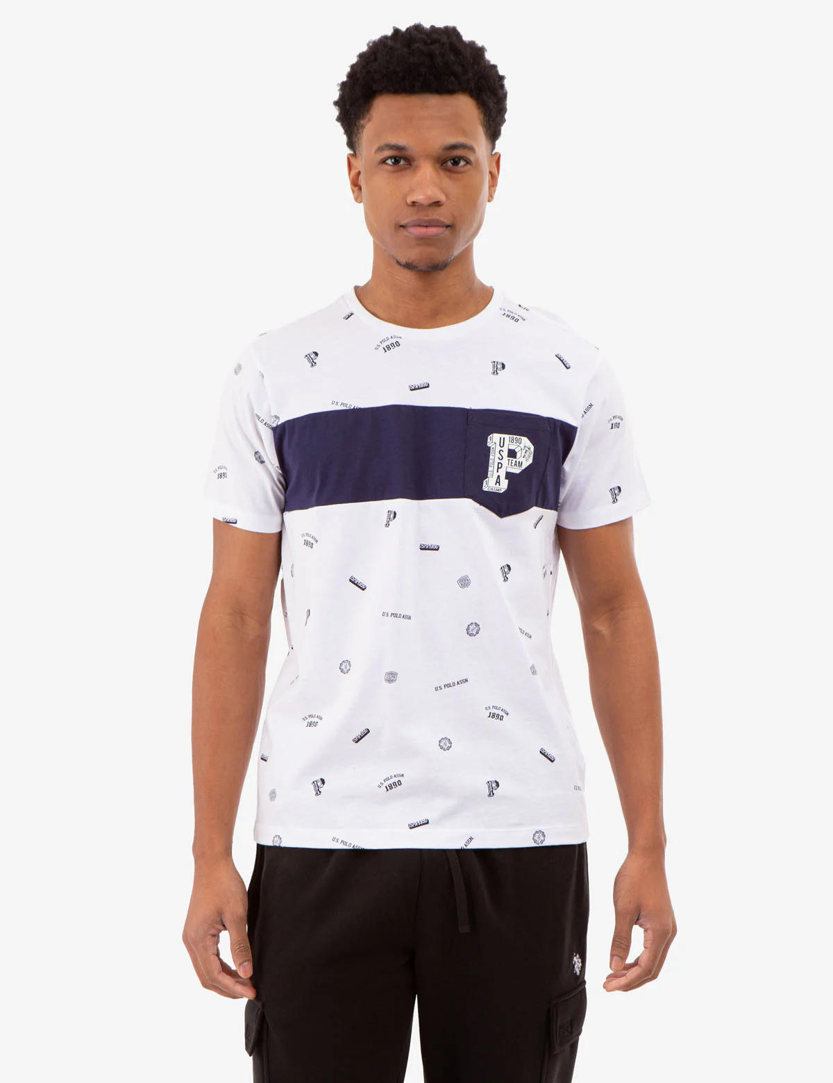 ALLOVER USPA PRINT T-SHIRT WITH CHEST POCKET - Image 6